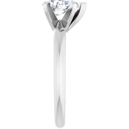 14K White Gold 0.70 CTW Pear Solitaire Diamond Engagement Ring-diamondnetjewellery