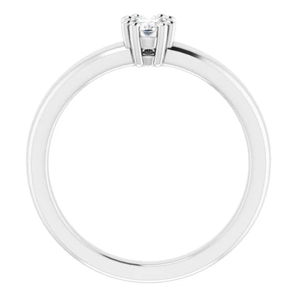 14K White Gold 0.85 CTW Oval Split-Prong Solitaire Lab Grown Diamond Engagement Ring