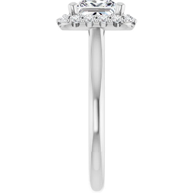 14K White Gold 1.93 CTW Princess Halo Lab Grown Diamond Engagement Ring