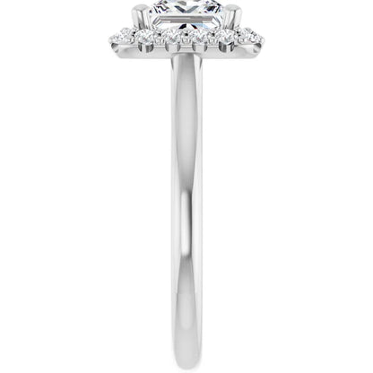 14K White Gold 1.93 CTW Princess Halo Lab Grown Diamond Engagement Ring