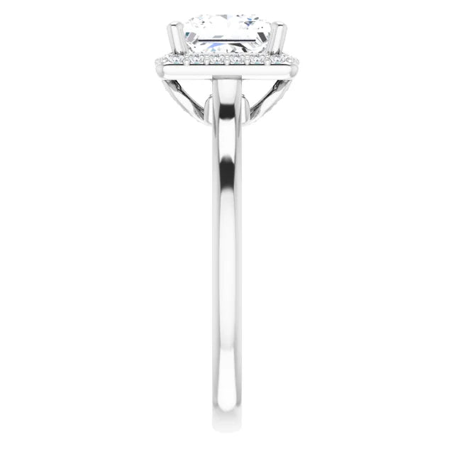 14K White Gold 2.00 CTW Princess Halo Lab Grown Diamond Engagement Ring