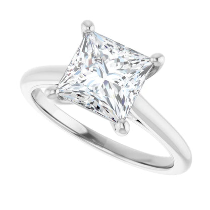 14K White Gold 2.59 CTW Cushion Accented Infinity-Inspired Lab Grown Diamond Engagement Ring