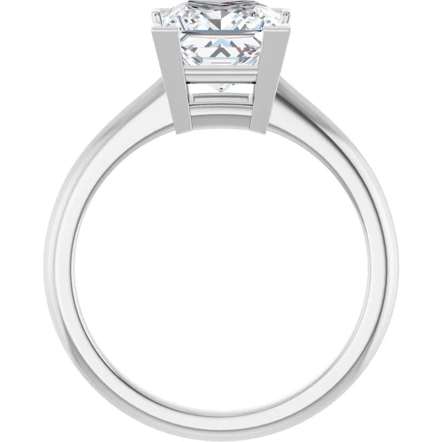 14K White Gold 2.80 CTW Cushion V-End Prong Lab Grown Diamond Engagement Ring