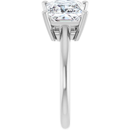 14K White Gold 3.40 CTW Cushion Two-Stone Lab Grown Diamond Engagement Ring