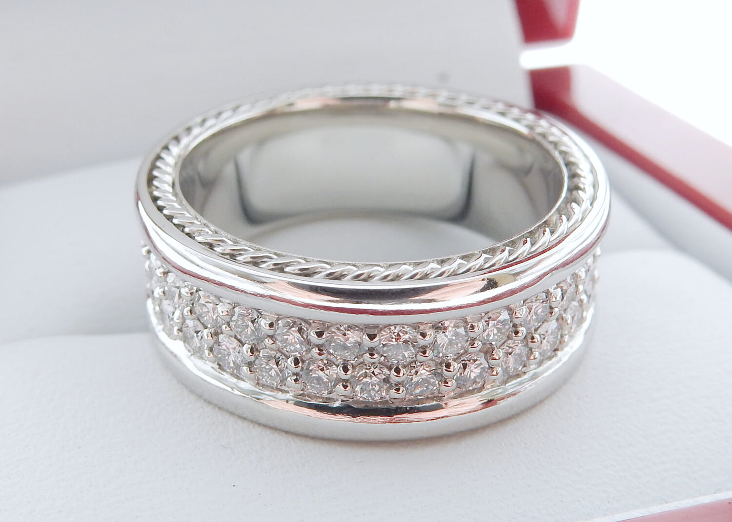 Platinum 2 CTW Diamond Channel-Set Wedding Band