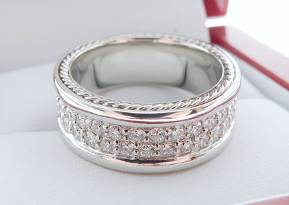 Platinum 2 CTW Diamond Channel-Set Wedding Band