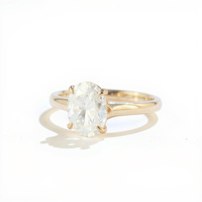 18K Rose Gold 2.05 CTW Oval Solitaire Diamond Engagement Ring