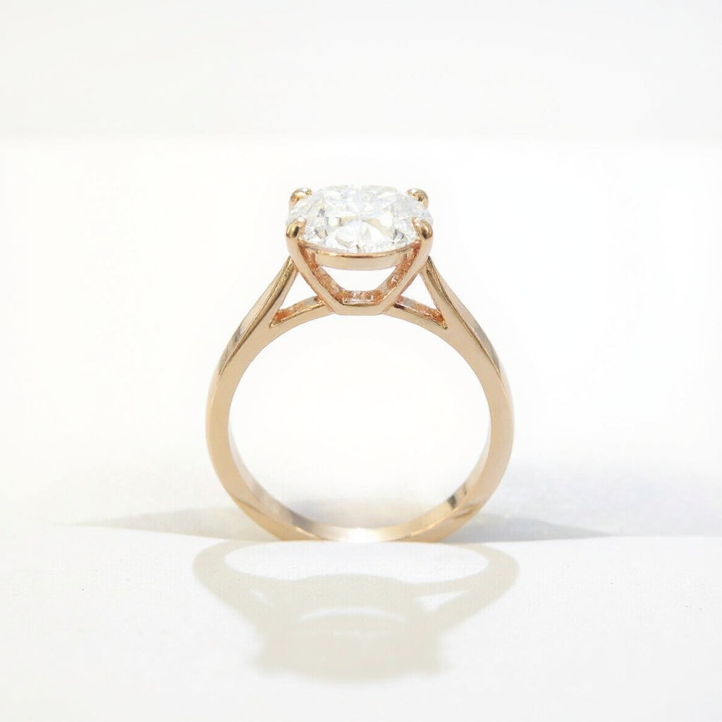 18K Rose Gold 2.05 CTW Oval Solitaire Diamond Engagement Ring