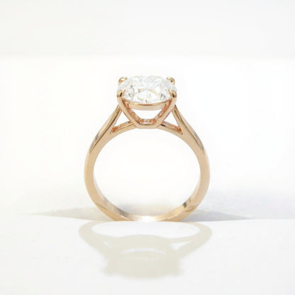 18K Rose Gold 2.05 CTW Oval Solitaire Diamond Engagement Ring