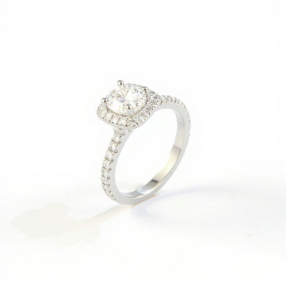 19K White Gold 1.24 CTW Brilliant Round Engagement Ring