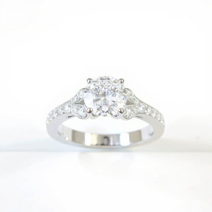 18K White Gold 1.50 CTW Split-Shank Diamond Engagement Ring
