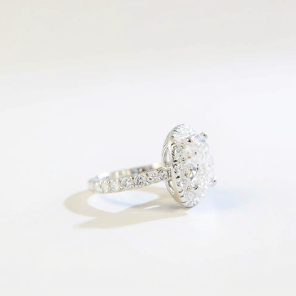 18K White Gold 2.28 CTW Cushion Diamond Engagement Ring