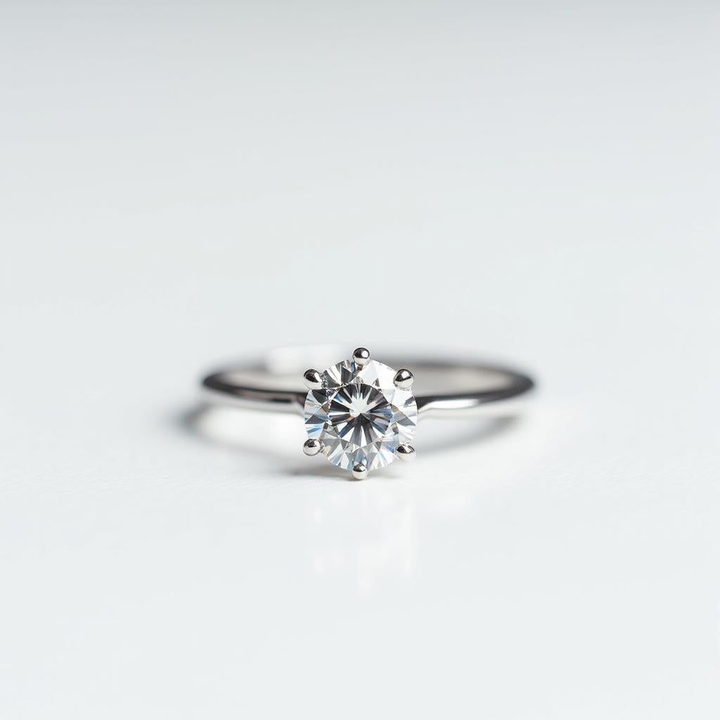 18K White Gold 2.26 CTW Round Brilliant Solitaire Diamond Engagement Ring