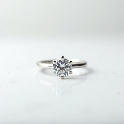 18K White Gold 2.26 CTW Round Brilliant Solitaire Diamond Engagement Ring