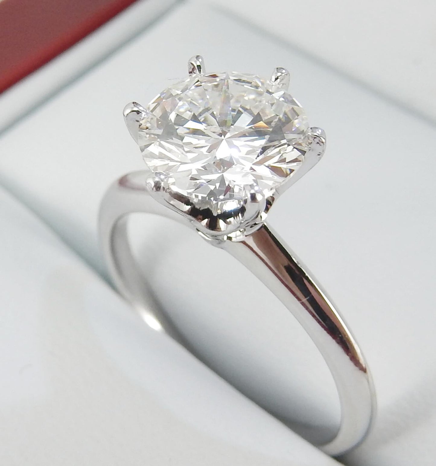 18K White Gold 2.26 CTW Round Brilliant Solitaire Diamond Engagement Ring