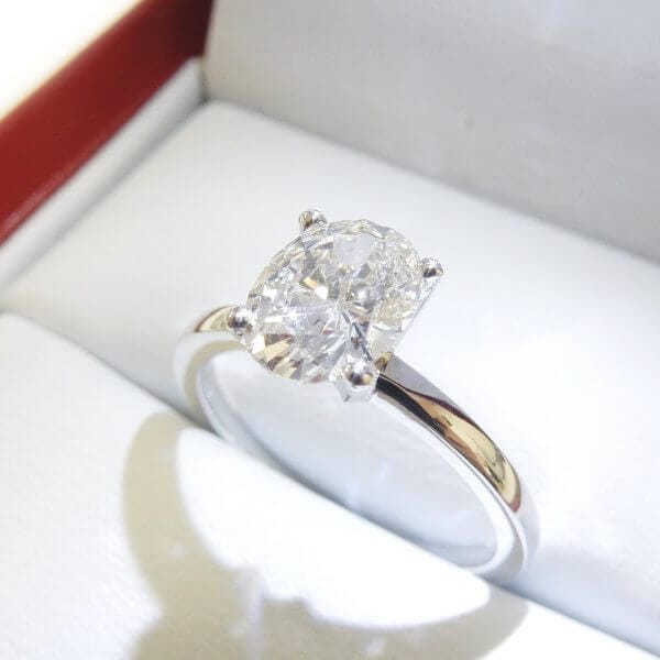 1.12ct oval diamond solitaire gla