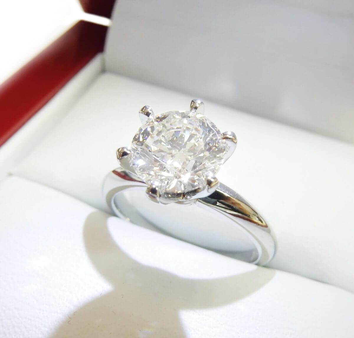 Classic solitaire engagement ring