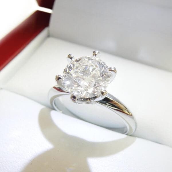 Classic solitaire engagement ring