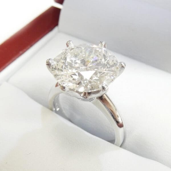 Five carat diamond solitaire