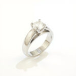 Solitaire Engagement Ring with Wide Band