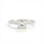 Petite French-Pave Engagement Ring