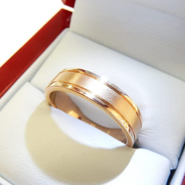 Mans wedding band rose gold