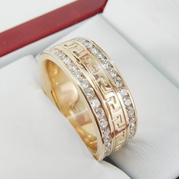 Mans wedding band yellow gold