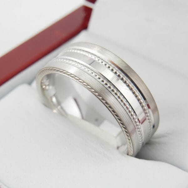 White Gold Wedding Band DNFH8-1672