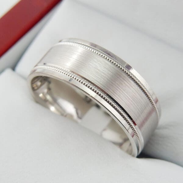 White Gold Wedding Band DNFL8-1373