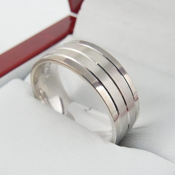 White Gold Wedding Band DNFL8-1412