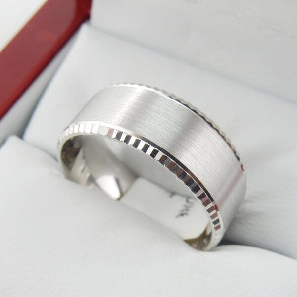 White Gold Wedding Band DNFL8-1604