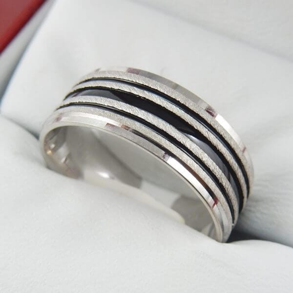 White Gold Wedding Band DNFL8-1656