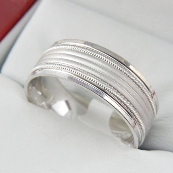 White Gold Wedding Band DNFL8-1670