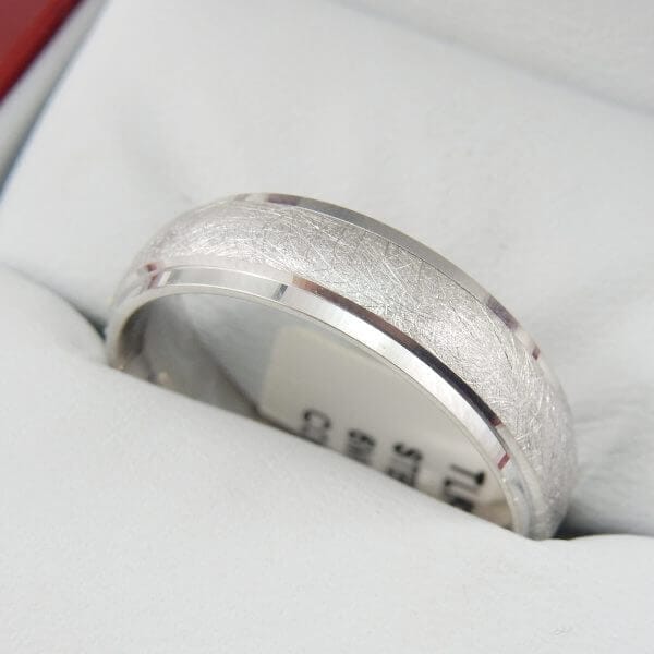 White Gold Wedding Band DNTL6-1207