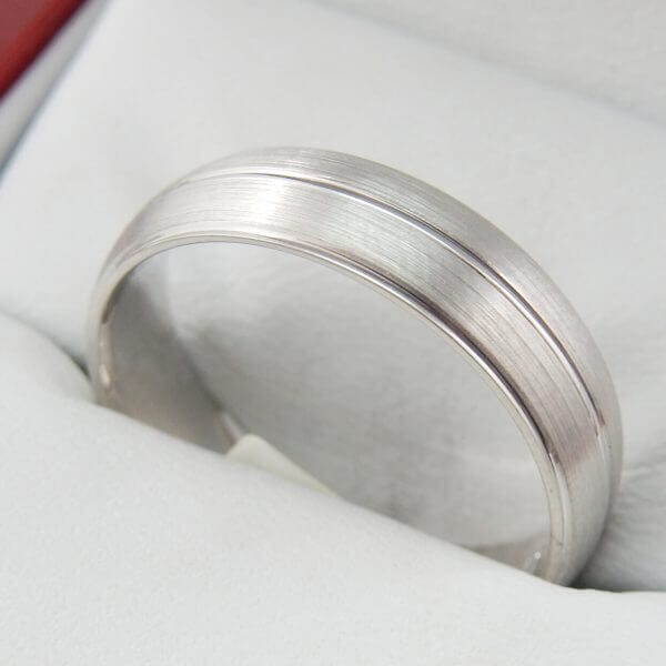 White Gold Wedding Band DNTL6-1227