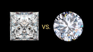 Princess Cut Diamond vs. Round Cut Diamond