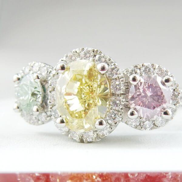 Fancy-Color-GIA-Diamond-Fancy-Intense-Yellow-Fancy-Pink-Fancy-Green-Diamond-Three-Stone-Halo-Ring-DiamondNet.ca (2)