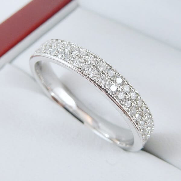 Double-Diamond-Row-Mans-Wedding-Band-White-Gold-DiamondNet.ca