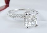 1.80ct Radiant Diamond White Gold Hidden Halo ring