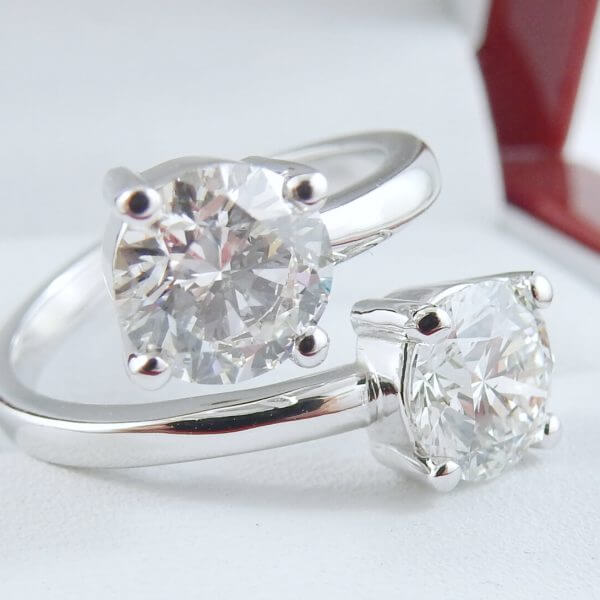 2.00ct Two-Stone custom made Diamond Ring