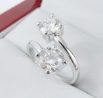 Two-Diamond-Ring-White-Gold-Round-Brilliant-GIA-Ideal-Cut-DiamondNet.ca