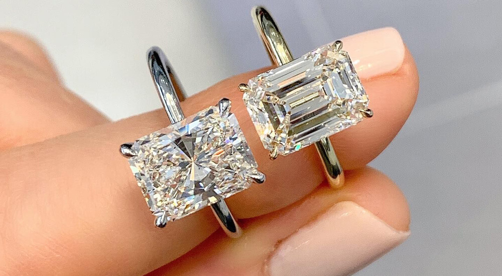 Radiant cut vs Emerald diamond cut