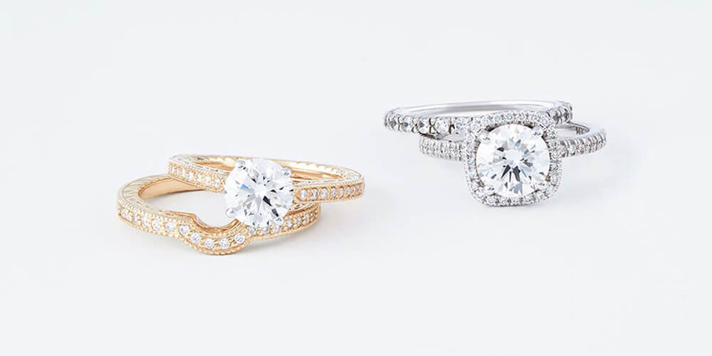 How mix gold and white engagement rings?