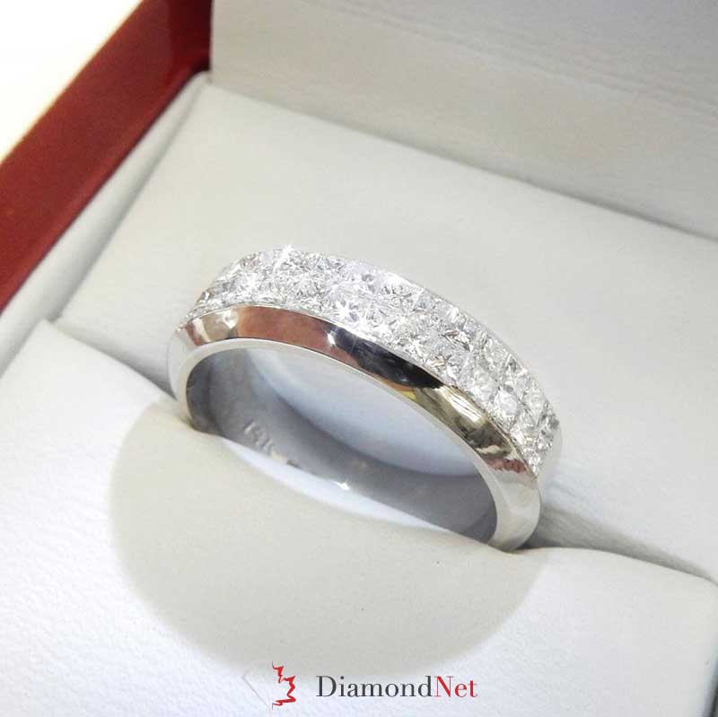 Men's 5 Stone Diamond Wedding Ring 14K Yellow Gold