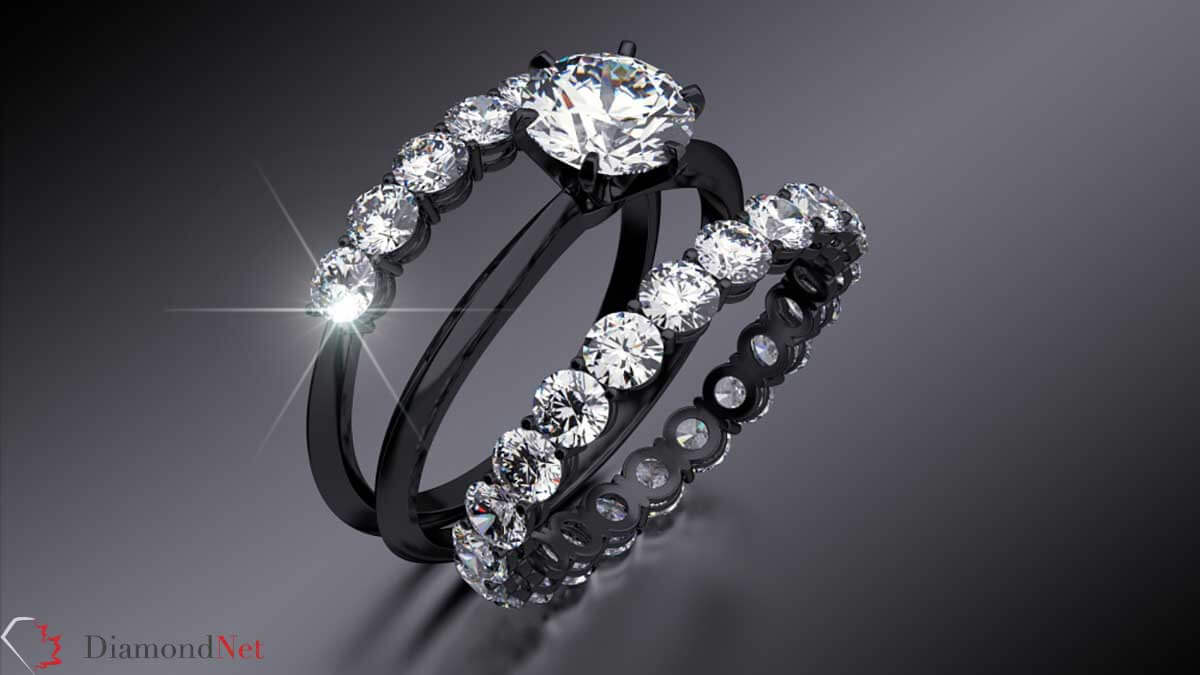 Black Wedding Rings, Black Engagement Rings, and Black Metals | Joseph  Jewelry