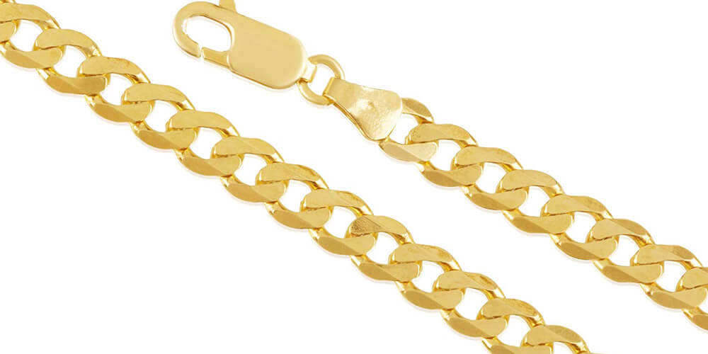 Curb gold chain
