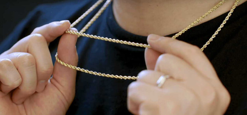 Rope gold chain