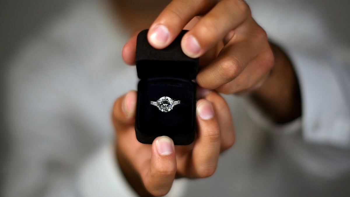 Marry me question with ring