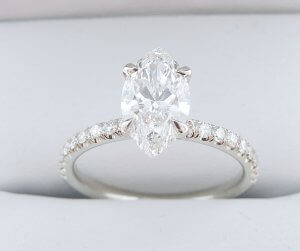 1.08ct Lab-Grown Marquise Diamond Ring