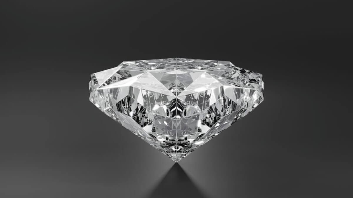 White diamond crystal